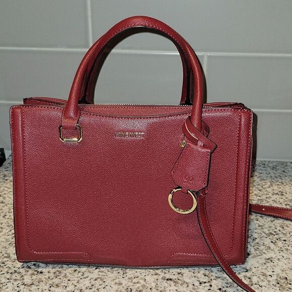 Nine West Shayden Satchel Claret - Picture 4 of 12